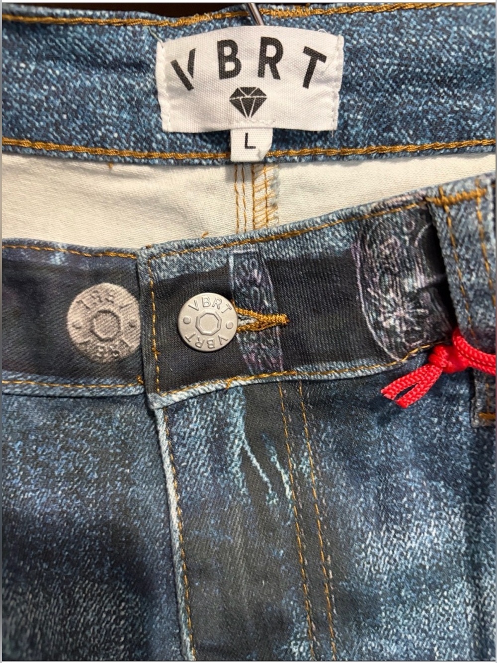 NWT HOWDY Horse Digital Print Baggy Wide Leg Jeans Vibrant M.i.U. - Picture 4 of 14